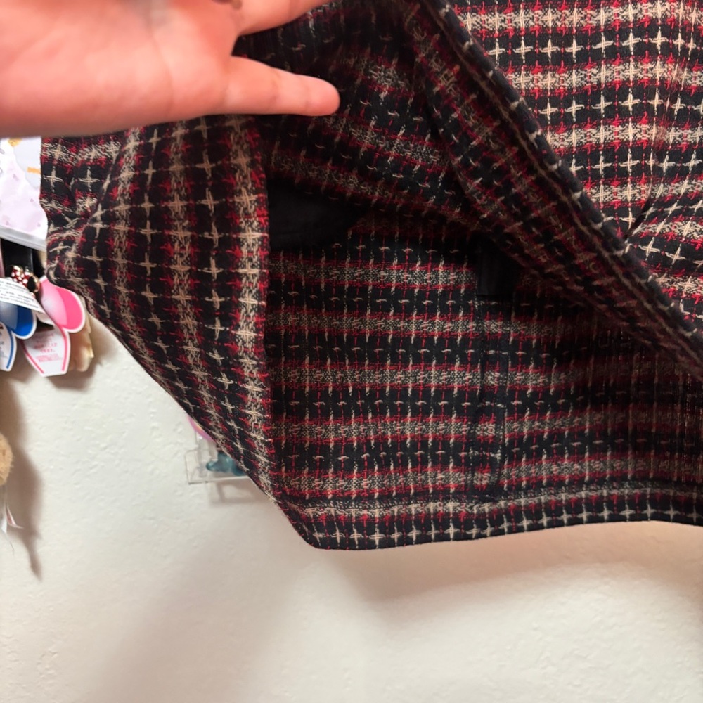 Frenchi Wool Blend Tweed Mini Skirt Size Large - Picture 3 of 7
